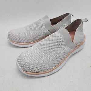 Easy Spirit Susavannah2 Womens 8W Light Grey Knit Slip On Walking Sneakers NEW